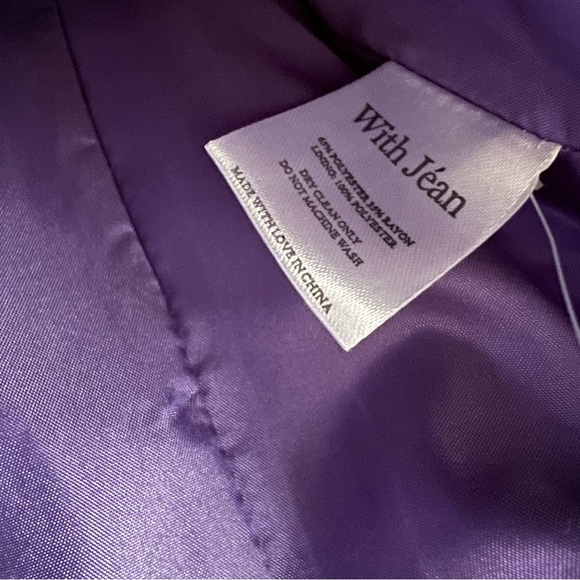 With Jean Navy Pinstripe Blazer Top - Picture 6 of 6